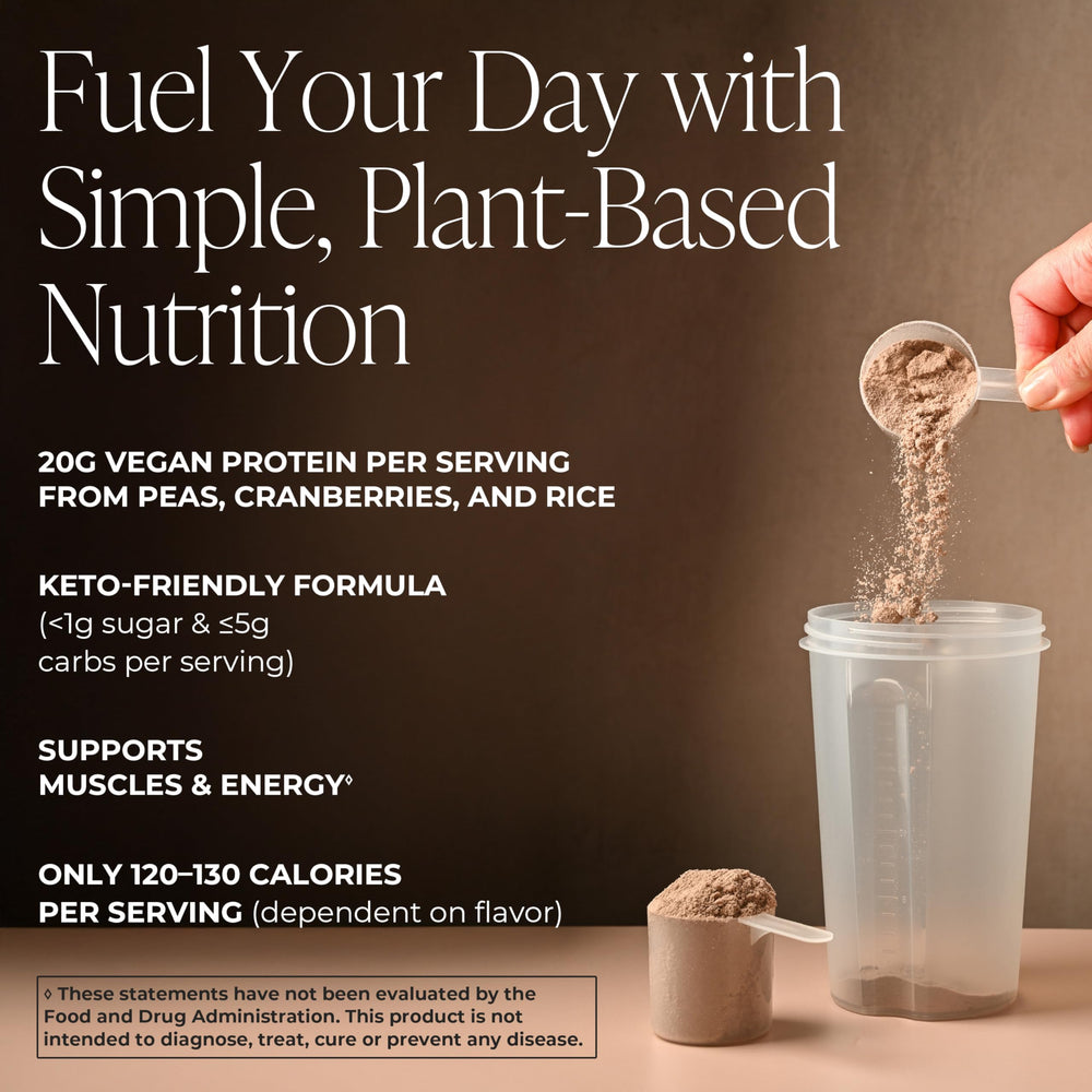 Arbonne FeelFit chocolate shake close-up shows creamy texture ideal for smoothies.