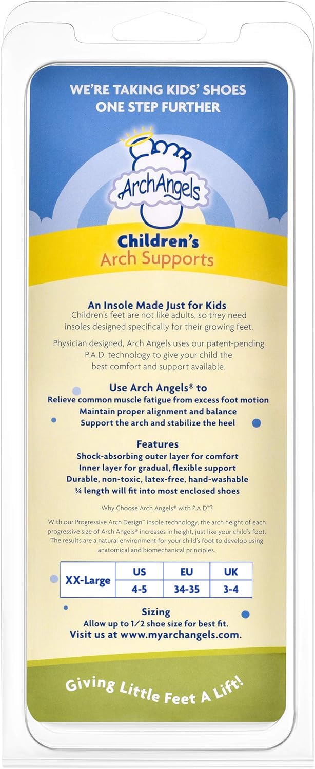 Arch Angels 3/4-length orthotic supports growing feet during daily activities