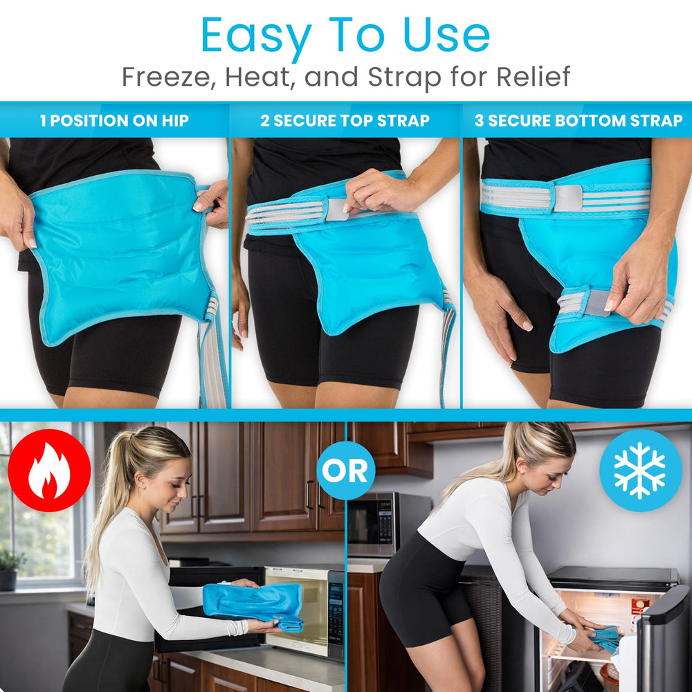 Arctic Flex hip ice pack wrap hip waist strap secure fit.