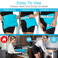 Arctic Flex hip ice pack wrap hip waist strap secure fit.