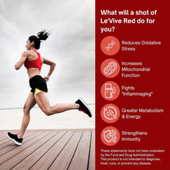 Close-up of Acai, Goji, Noni and Pomegranate in LeVive Red