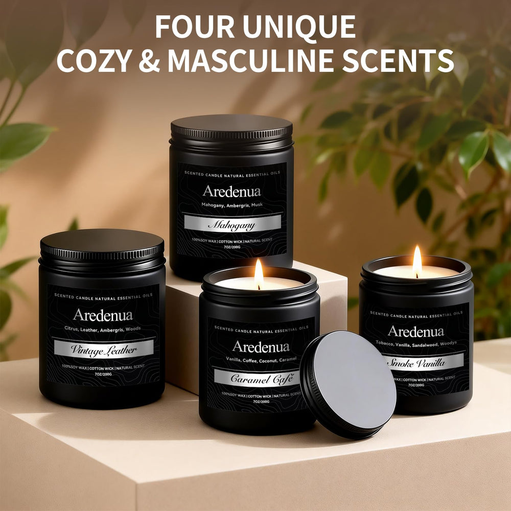 Aredenua bedroom scene with candle set for relaxing atmosphere