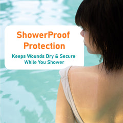 Areza Medical dressing on elbow demonstrating flexible, secure adhesion during movement.