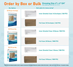 Areza Medical individually wrapped dressings highlighting hygienic portability.