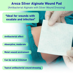 Areza Medical dressing in individual sterile pouch ready for hygienic use