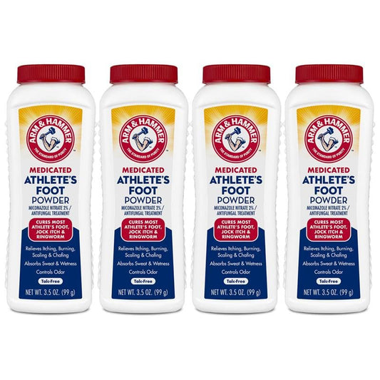 Arm & Hammer Athlete's Foot Powder bottle pour for moisture control