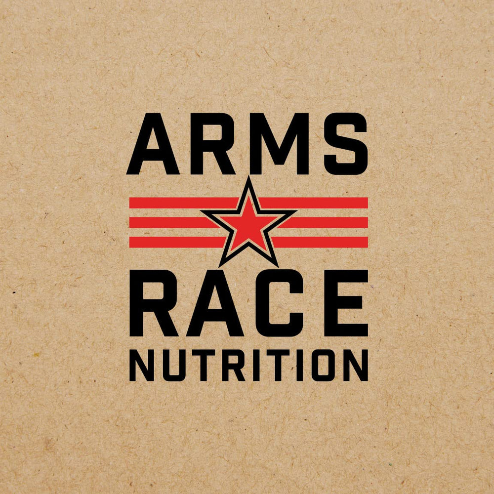 Arms Race Immunity Greens ingredients panel highlights TruServ and probiotics.