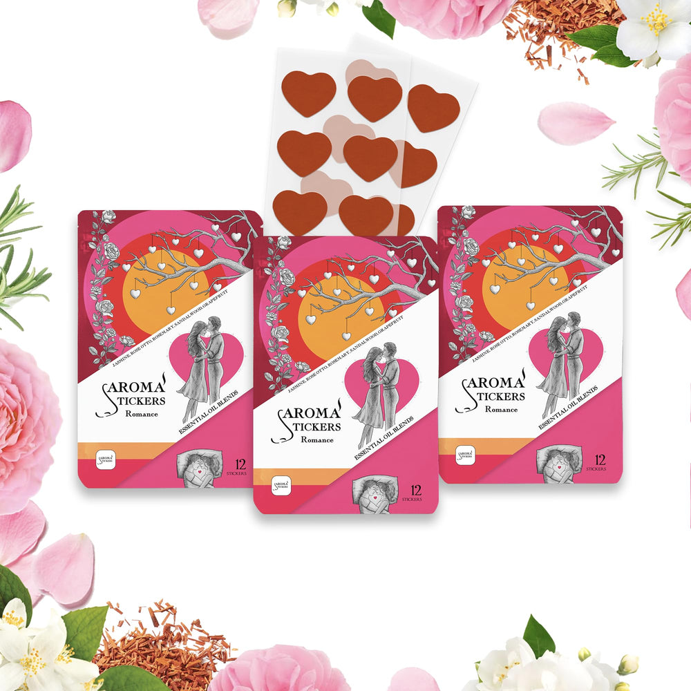 AROMA STICKERS Romance heart sticker on pillow for soothing ambiance