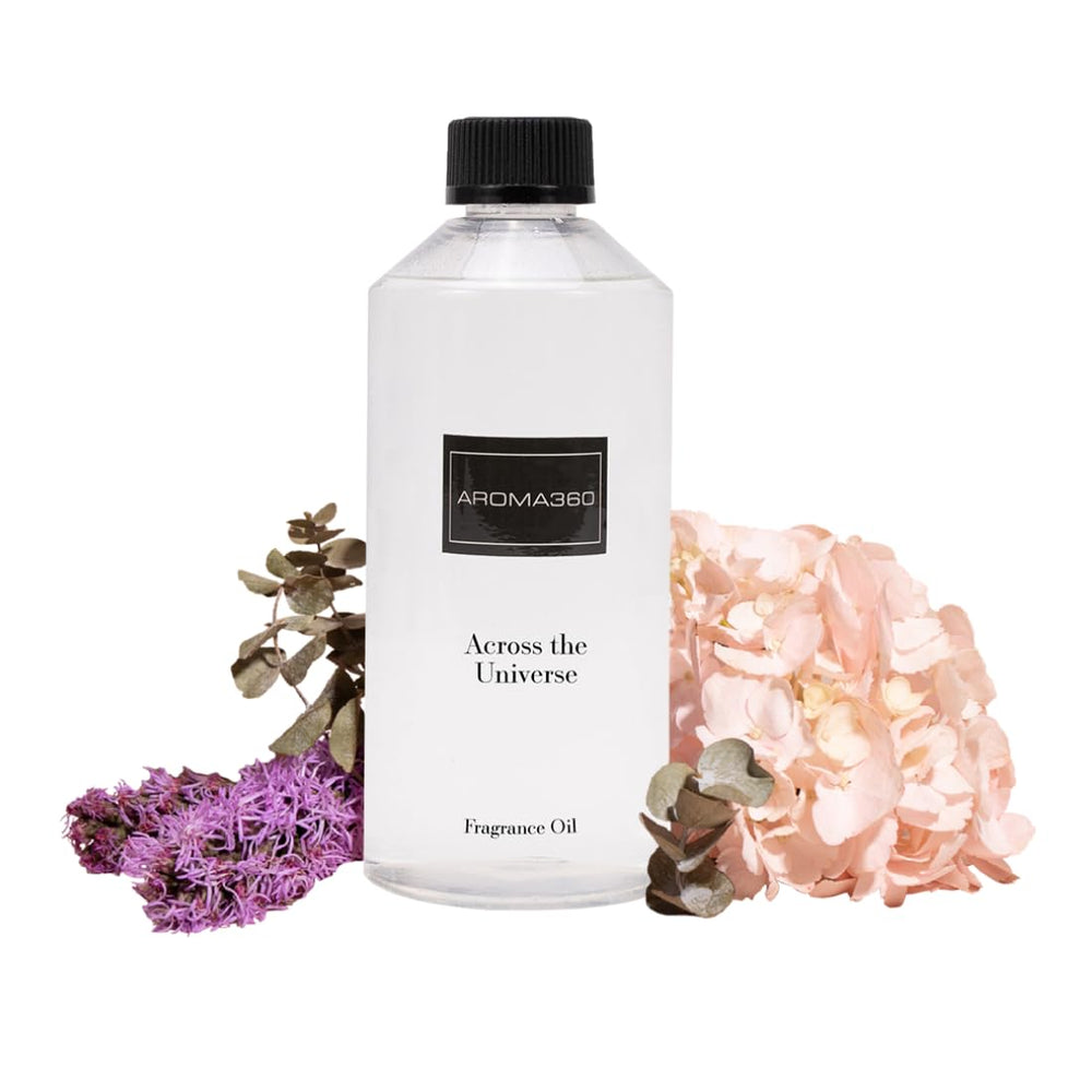 Aroma360 Across The Universe 500 mL bottle with eucalyptus and citrus brightens your space