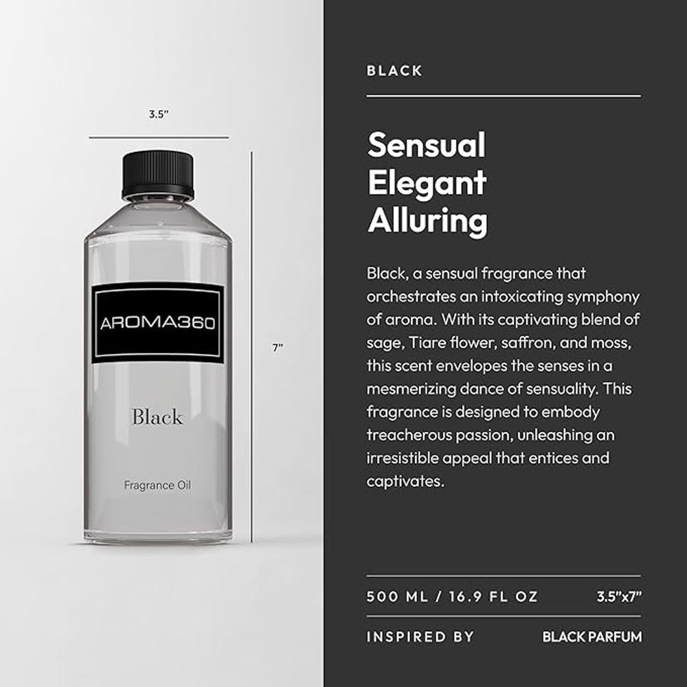 Aroma360 Black Diffuser Oil Blend cap resting on bottle for easy daily use