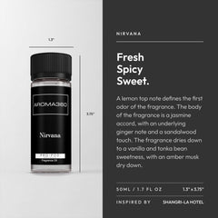 Nirvana Pro Pod lemon essence bottle highlighted for premium diffuser use.