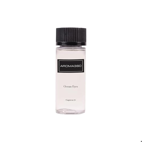 Aroma360 Ocean Eyes bottle pour for long-lasting home fragrance.