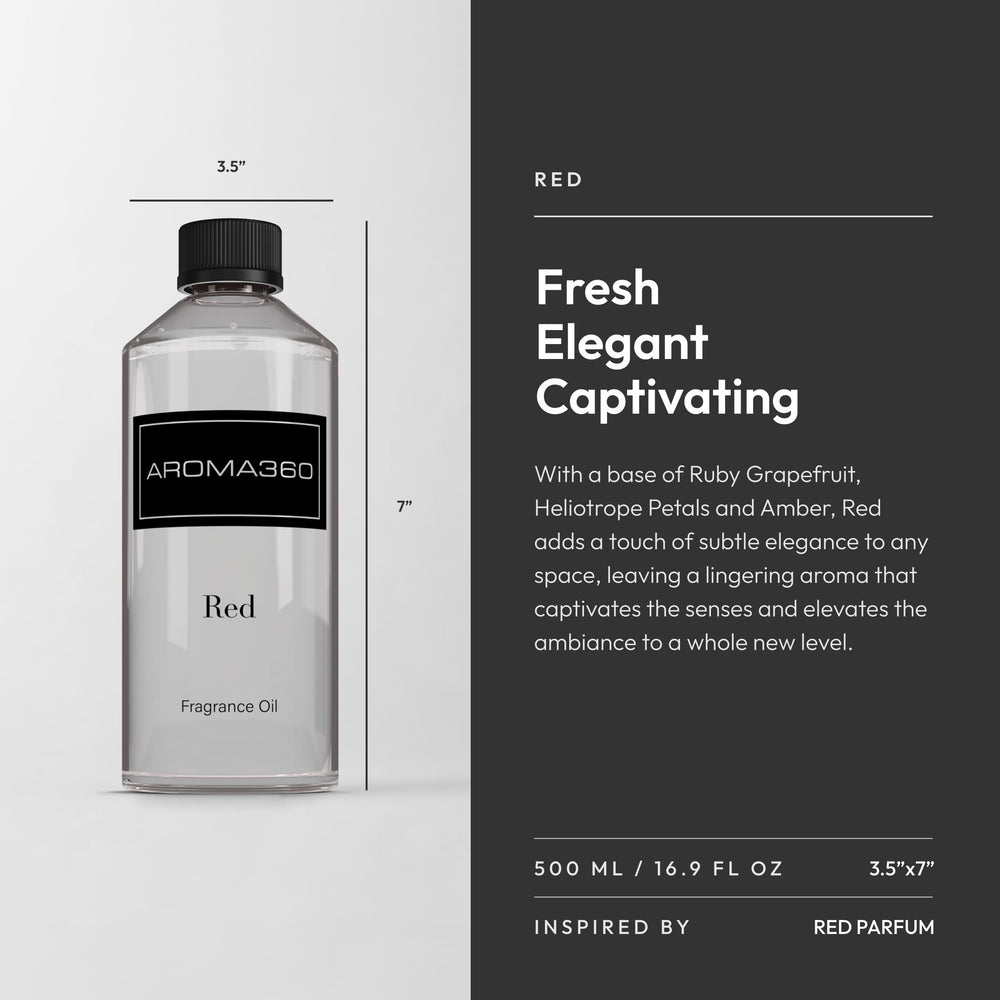 Cap detail of Aroma360 Red bottle with premium design