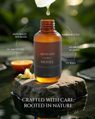 Aromadd Citrus Hotel Diffuser Oil label close-up for premium blend.