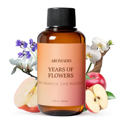 Aromadd Years of Flowers diffuser oil bottle close-up for a lasting, refined scent.