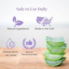 Aromalief Lavender Relief Therapy Cream ingredients label features vegan glucosamine and MSM.