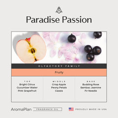 AROMAPLAN Paradise Passion diffuser releasing aroma for a calming home atmosphere.