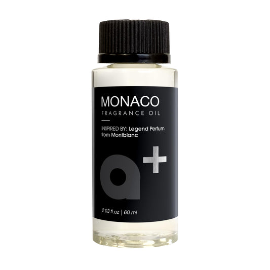 Aromar+ Monaco bottle highlighting bergamot and vetiver for a luxurious room aroma