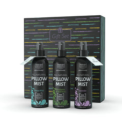 Aromasong lavender pillow spray on a pillow for calm evenings.