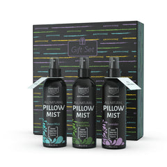 Aromasong sleep spray on pillow and sheets for natural scent.