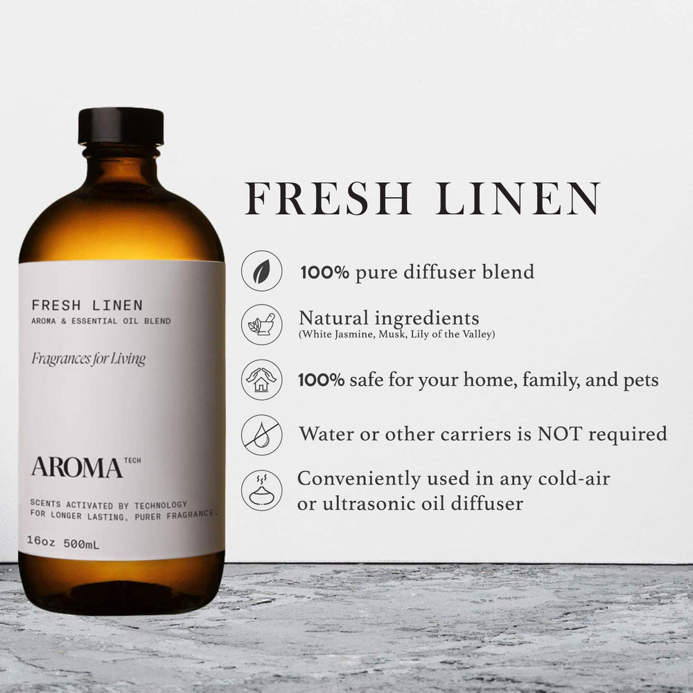 AromaTech Fresh Linen lily of the valley note adding delicate floral charm.
