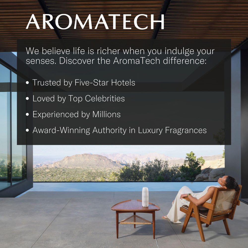 AromaTech Leather & Tobacco in a diffuser setup for cozy ambiance.