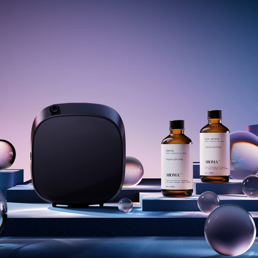 AromaTech Love Affair diffuser ambience in an elegant room