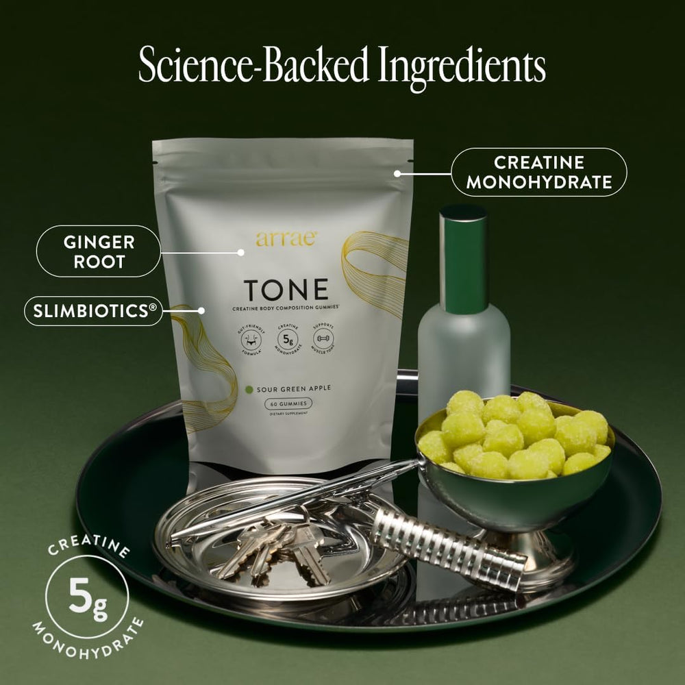 Arrae Tone Gummies serving on counter for daily use.