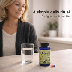 Arthrocen daily-use setup suggests consistency for long-term joint support.