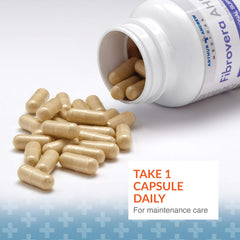 Fibrovera dose schedule graphic suggests flexible daily use