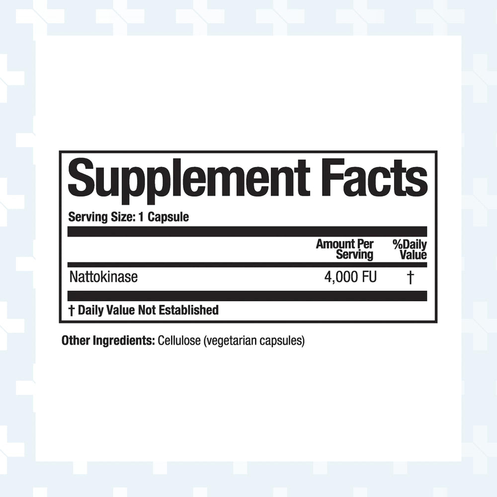Nattovena capsules close-up highlighting 4,000 FUs per capsule