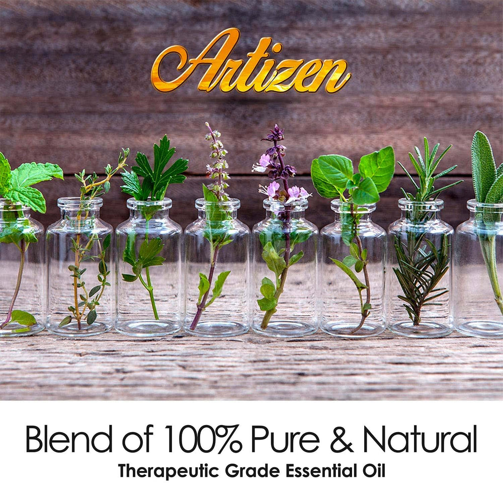 Artizen garlic essential oil in diffuser-ready form for aromatic blends.