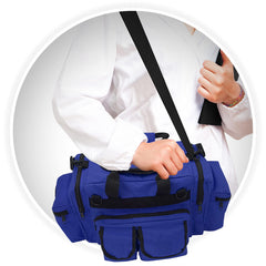 ASA TECHMED blue trauma bag material: durable polyester with PVC coating