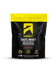 Ascent Brownie Batter whey shake for post-workout recovery.
