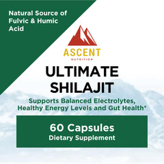 Ascent Nutrition Ultimate Shilajit capsules lineup ready for daily routines.