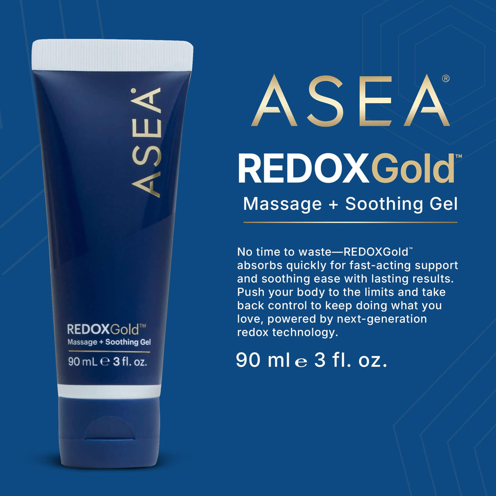 ASEA REDOXGold gel application shows quick absorption and comfort