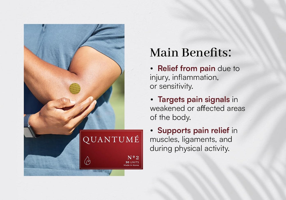 ASHBEAR Quantume N2 Relief Patch under clothes remains hidden while easing daily stiffness