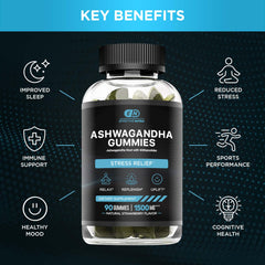 Ashwagandha gummies close-up highlighting strawberry flavor for easy daily use.