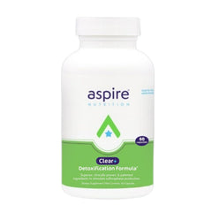 Aspire Nutrition Clear+ detox bottle cap view highlighting premium packaging
