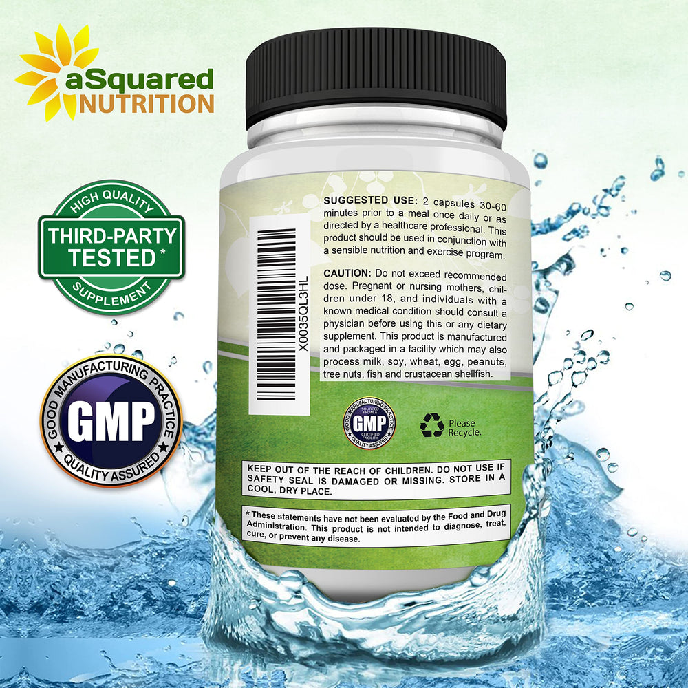 aSquared Nutrition Garcinia Cambogia capsules ready for straightforward daily intake.