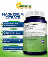 asquared nutrition bone and heart health support implied by magnesium citrate in capsules