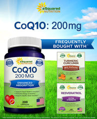 aSquared Nutrition CoQ10 scooper in container ready to measure dose