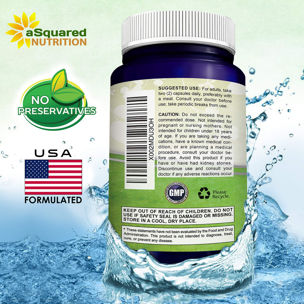 Product bottle pictured with USA-made facility context