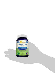 Quercetin bottle with ingredient panel implies compatibility with popular supplements