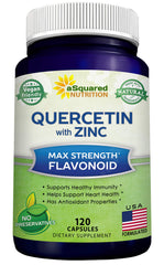 aSquared Nutrition Quercetin bottle front showing two-month supply for immune support