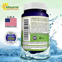 aSquared Nutrition USA GMP facility seal on packaging.