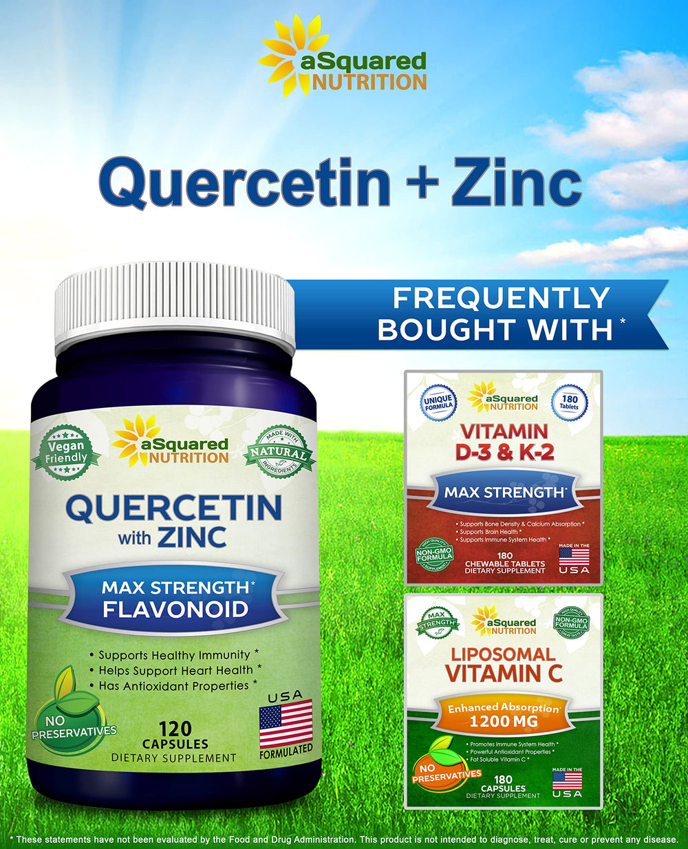 Zinc capsules detail 30mg per serving in two-capsule dose
