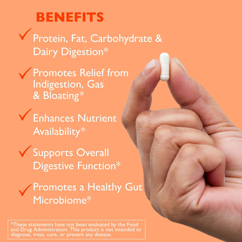AST Enzymes Digest-GI packaging on display with meal options