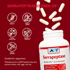 AST Enzymes Serrapeptase 80,000 SPU bottle supports tissue wellness