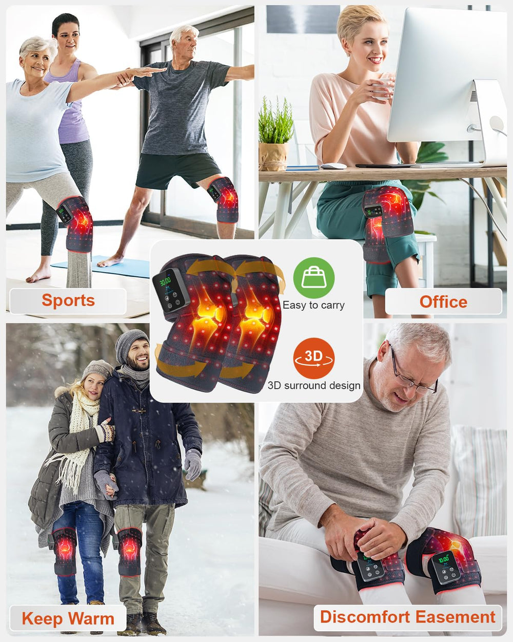 Astarexin heat and pulse modes offer customizable joint support.